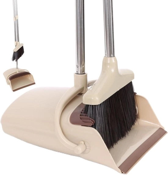 Bastone da pulire con lunga maniglia e setola verticale (kaki) - 137 cm estensibile