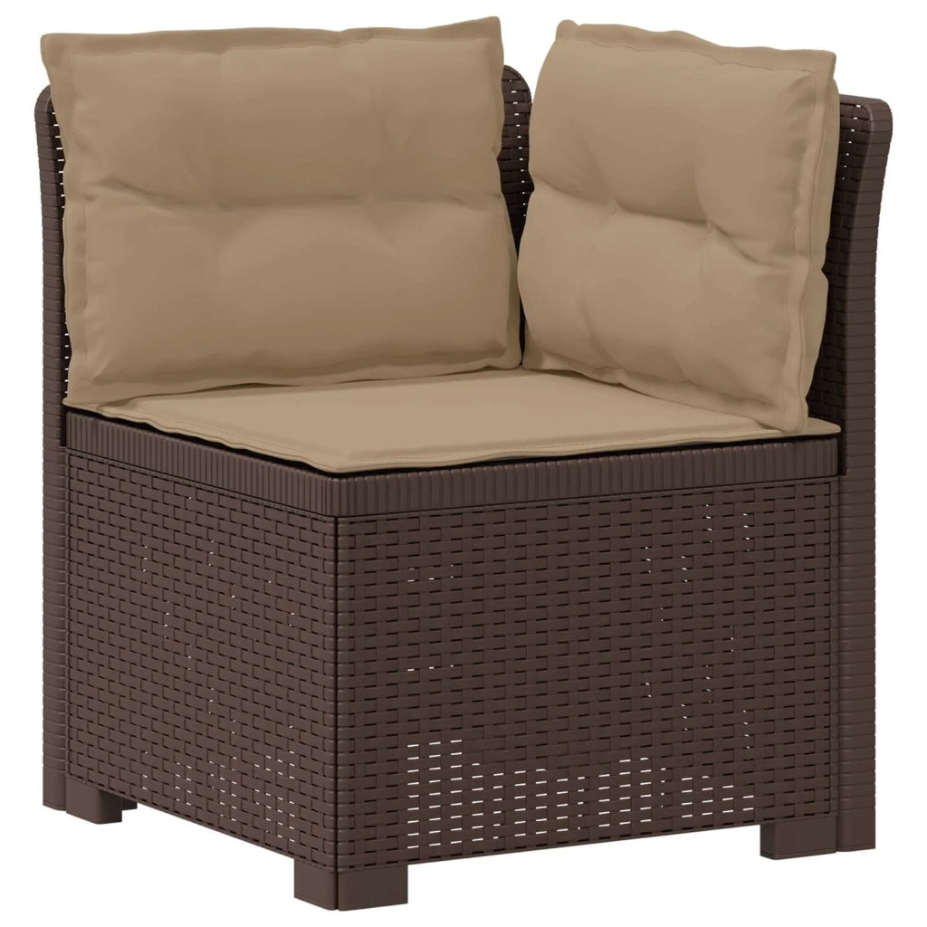 Divano da Giardino 4 Posti con Cuscini Aspetto Rattan PP 3443984