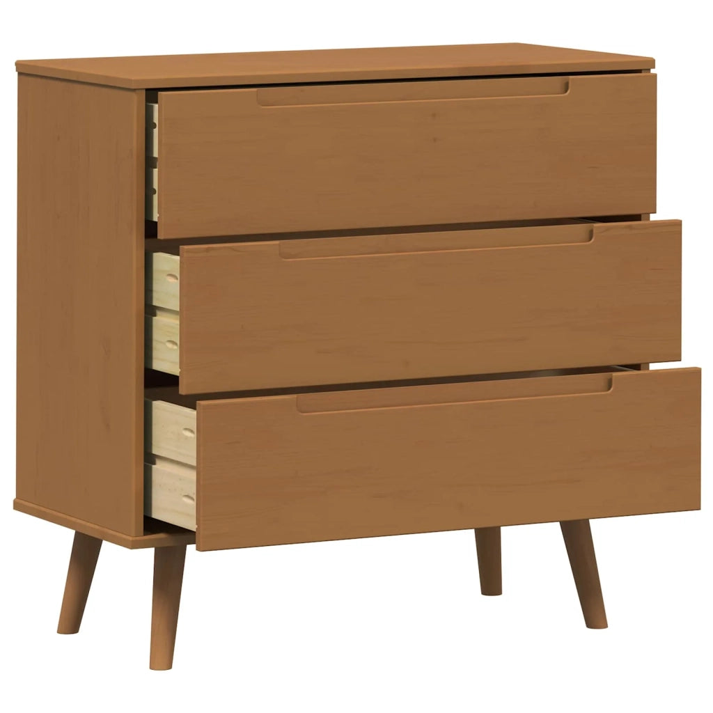 Cassettiera MOLDE Caramello 80 x 40 x 80 cm 42020936