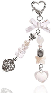 Accessorio da chiave - Y2K Vaso da fiori Amandina Farfalla - Portachiavi Decorativo - Accessori Carini - Adatto per Ragazze e Donne - 6 x 8,5 x 0,9 cm