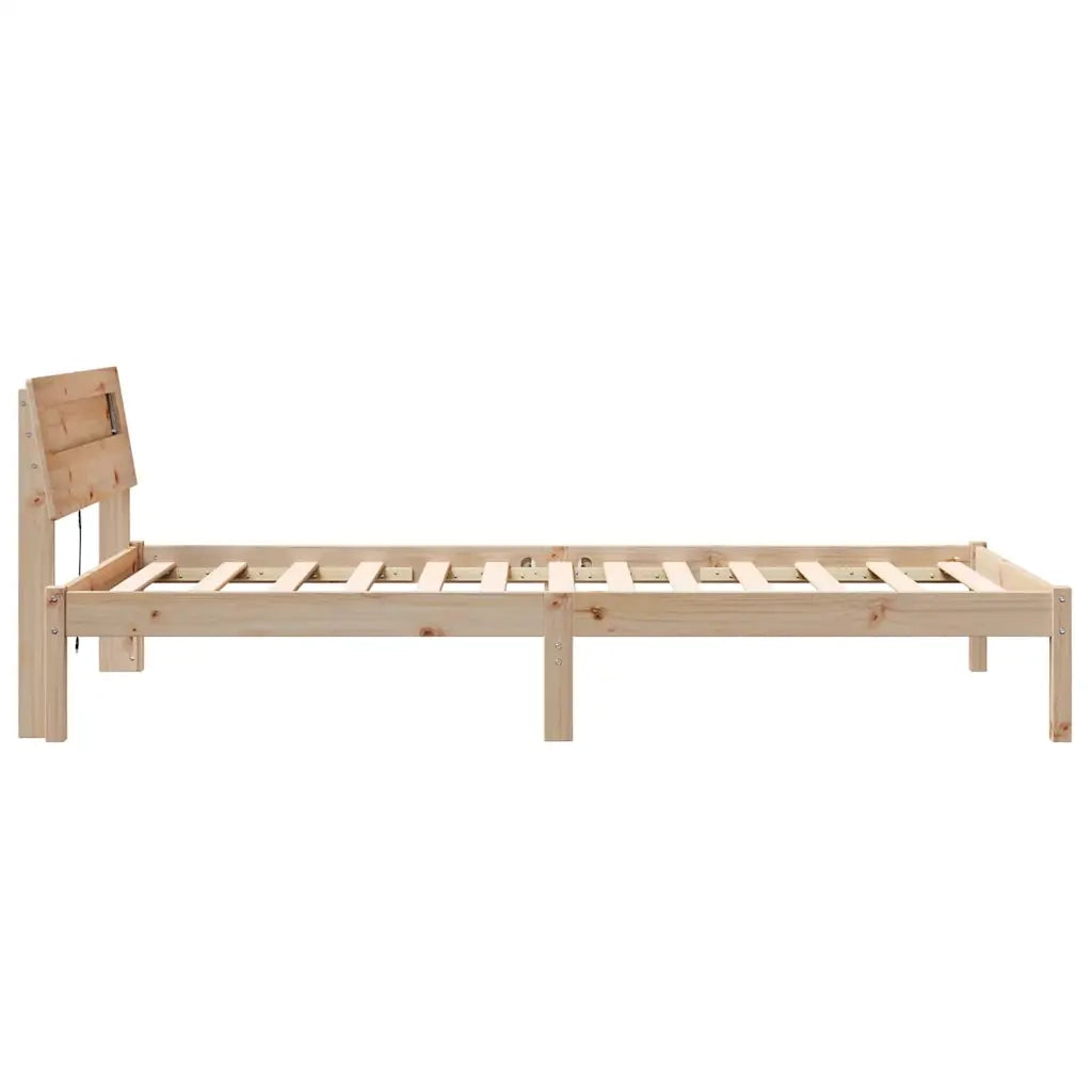 Letto singolo | Letto per adulti | Struttura del letto Marrone 75 x 190 cm Pino massello