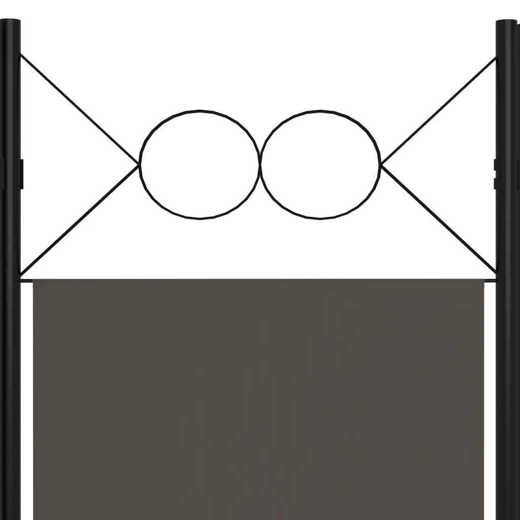 Divisorio Ambienti | Divider per stanze | Paravento a 5 Pannelli Antracite 200x180 cm