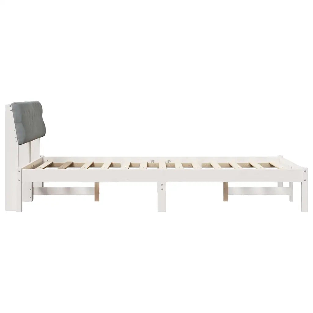 Struttura del Letto Bianco e grigio chiaro 120 x 200 cm 878613