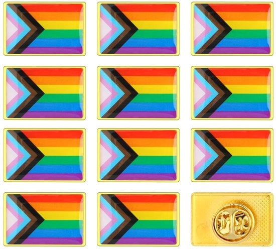Set di Badge - Pinne Arcobaleno - 12 pezzi