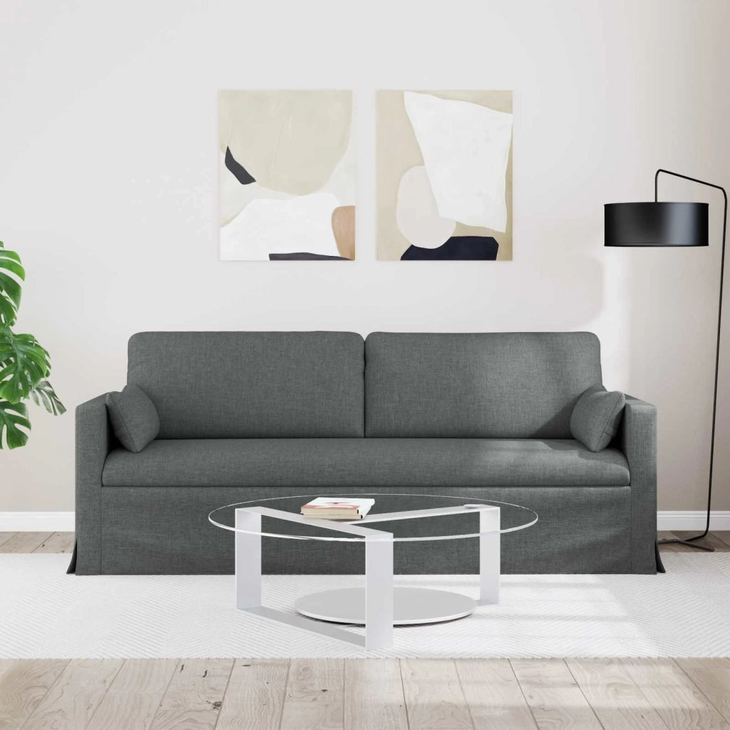 Divano Grigio scuro 198 x 78 x 80 cm Tessuto 42024370