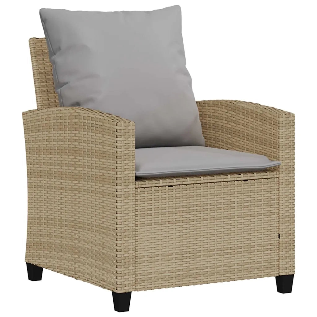 Set Divano da Giardino 6 pz con Cuscini Beige in Polyrattan 3324580