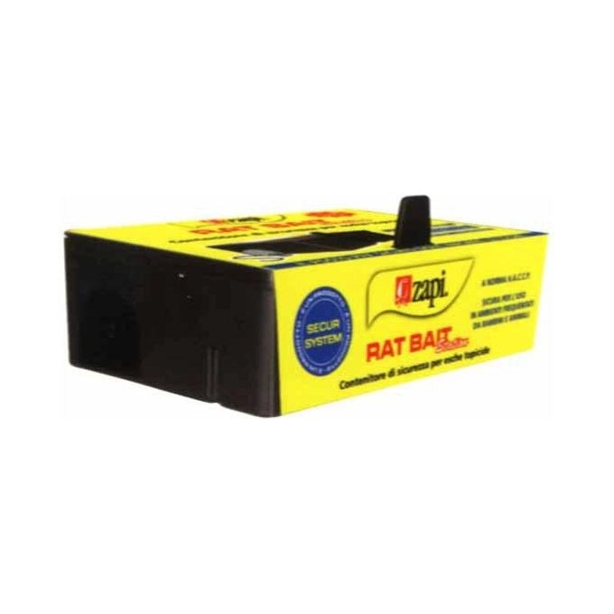 Zapi RAT BAIT Stazione per Esche Topi Contenitore in PVC Rigido con Chiave di Sicurezza e Gancio Ancoraggio