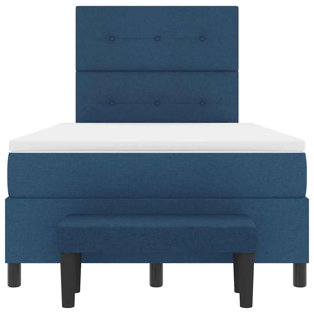 Letto a molle con materasso Blu 120 x 200 cm Tessuto 3344064