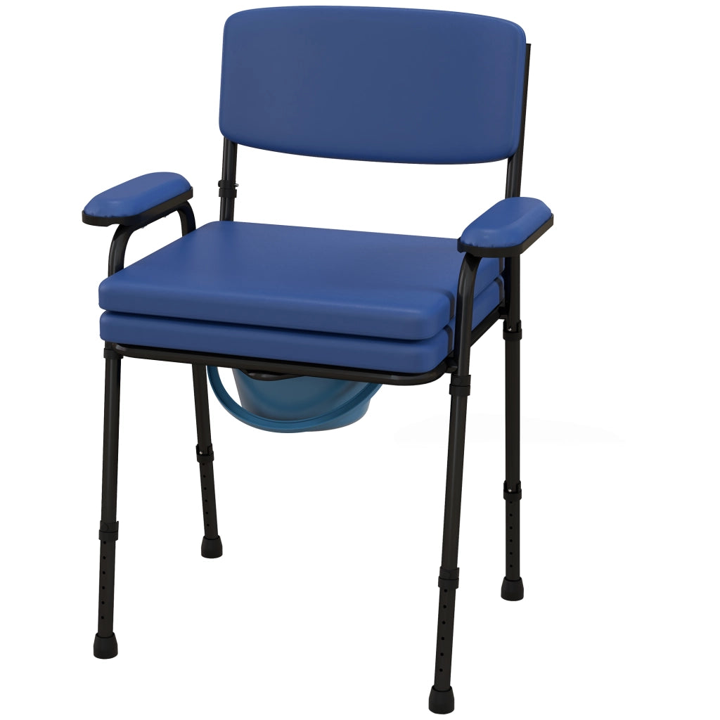 Sedia da bagno regolabile con secchio rimovibile ¨C zephmum ¨C blu