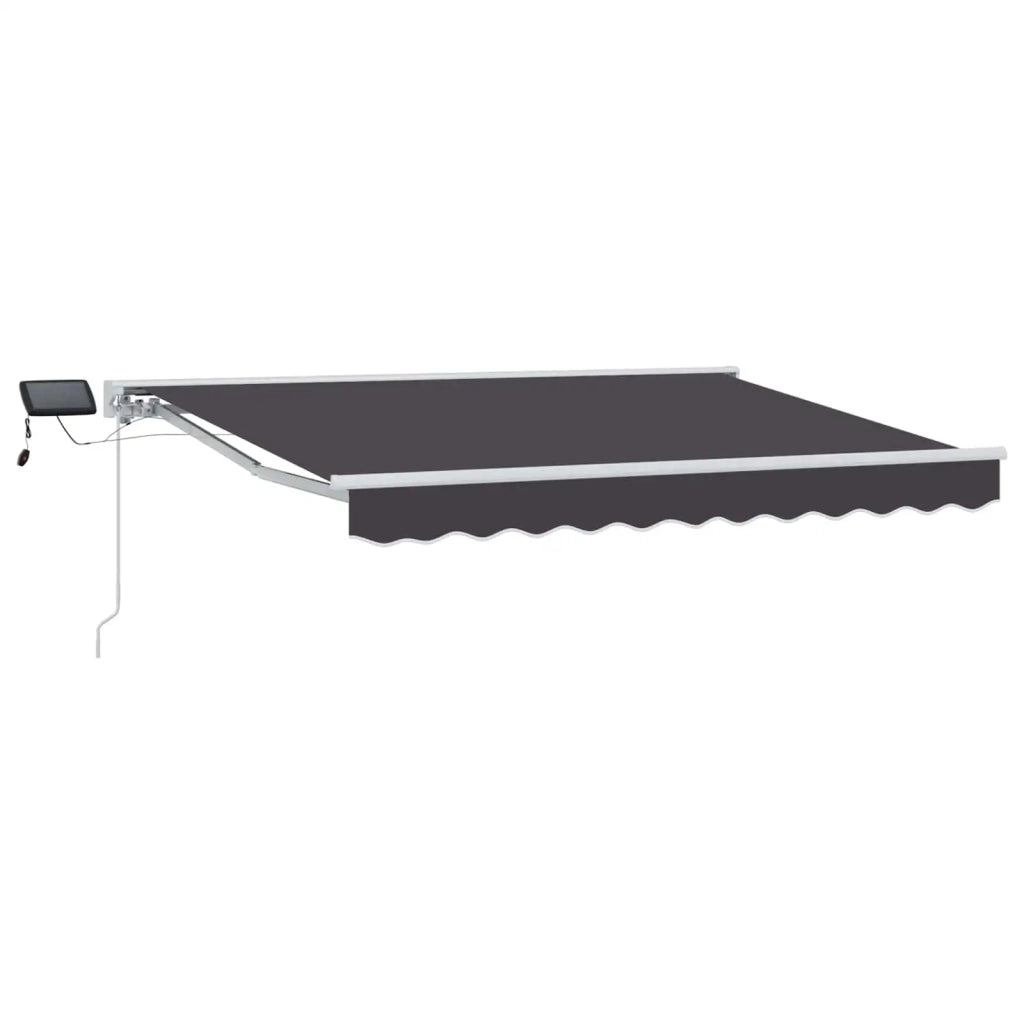 Cornice per Tenda Manuale con LED Bianco e Antracite 3,5 x 2 m 3420537