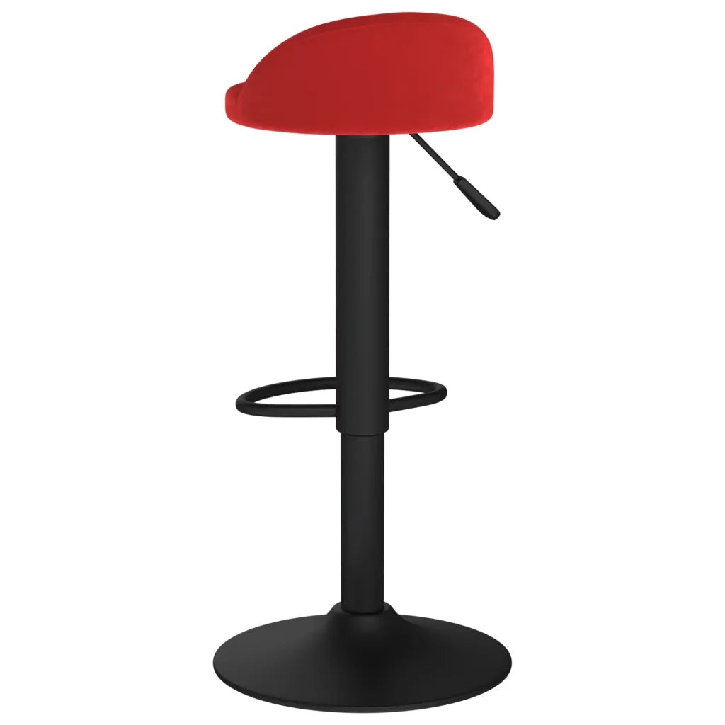 Sgabello da Bar Rosso Vino in Velluto 333596