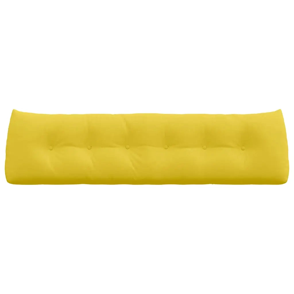 Cuscino per Schiena Giallo Chiaro 180 x 24 x 50 cm Tessuto 42014566