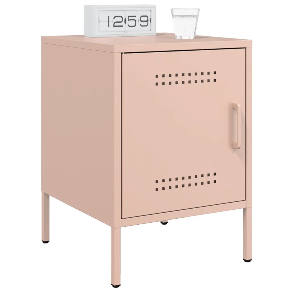 Comodino Rosa 36x39x50,5 cm in Acciaio 842912