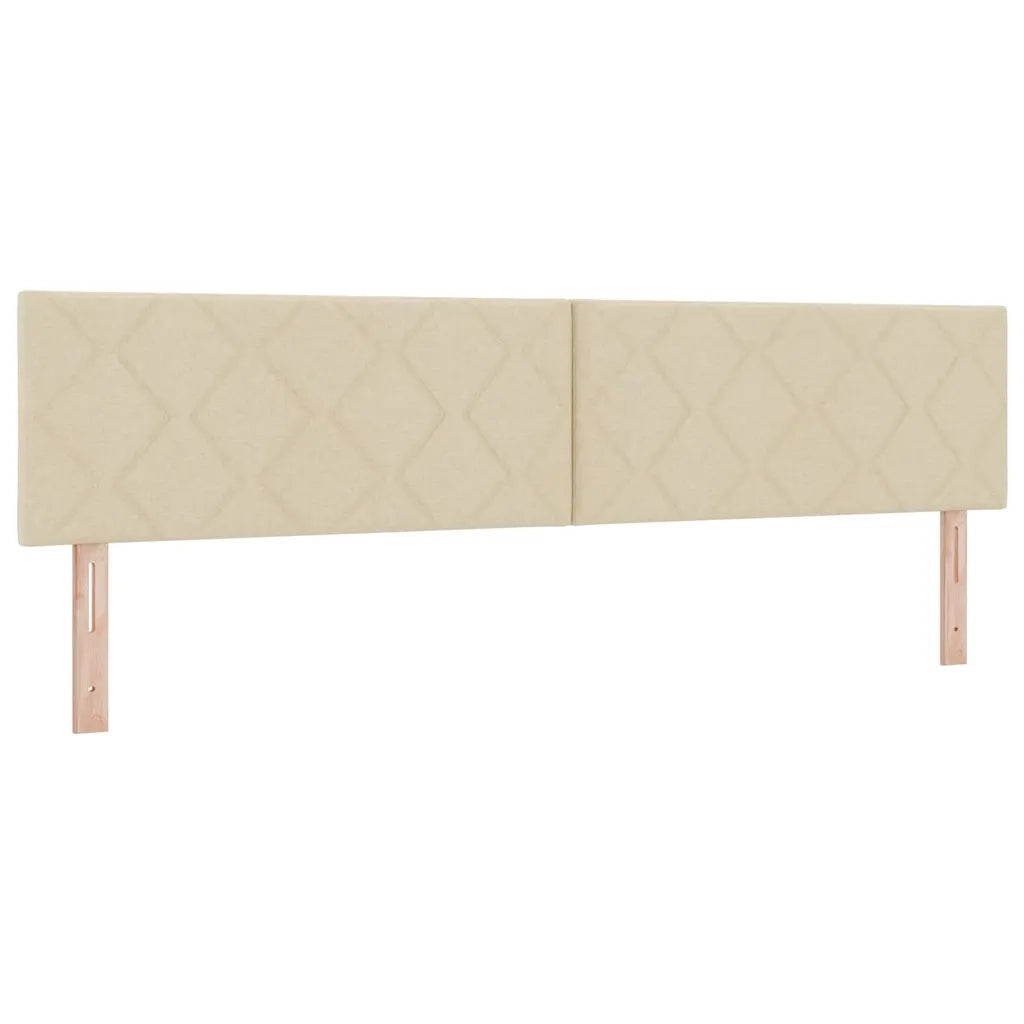 Letto a molle con materasso Crema 200 x 200 cm Tessuto 3341319