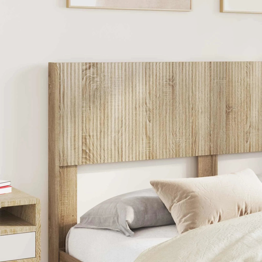 Struttura del letto con stoccaggio e testata Rovere Sonoma