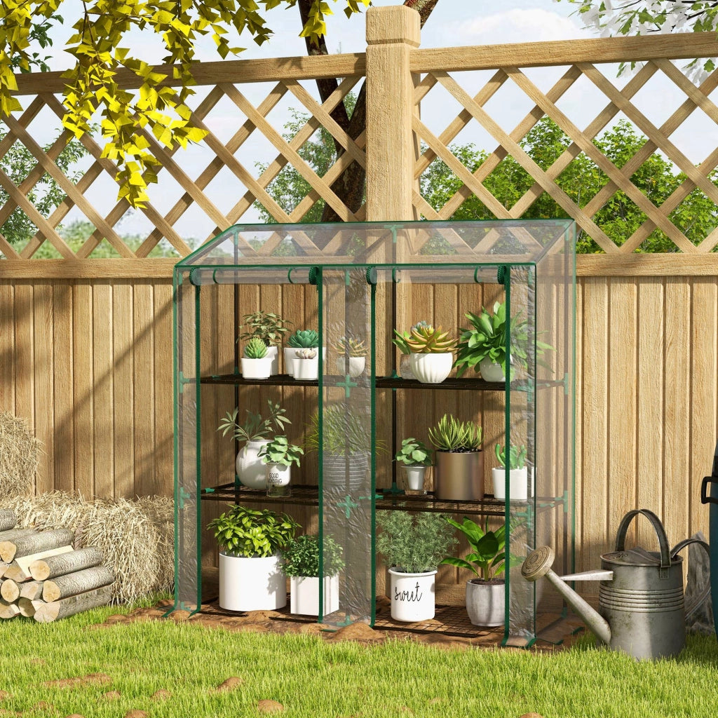 Serra da giardino 3 livelli ¨C zephmum ¨C 143x46x151 cm trasparente