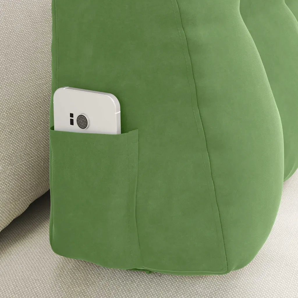 Cuscino per Schiena Verde chiaro 80 x 24 x 50 cm Velluto 42014432