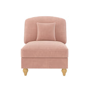 Divano 1 Posto senza Braccioli con Cuscino ¨C Xylo ¨C Rosa, Tessuto Chenille