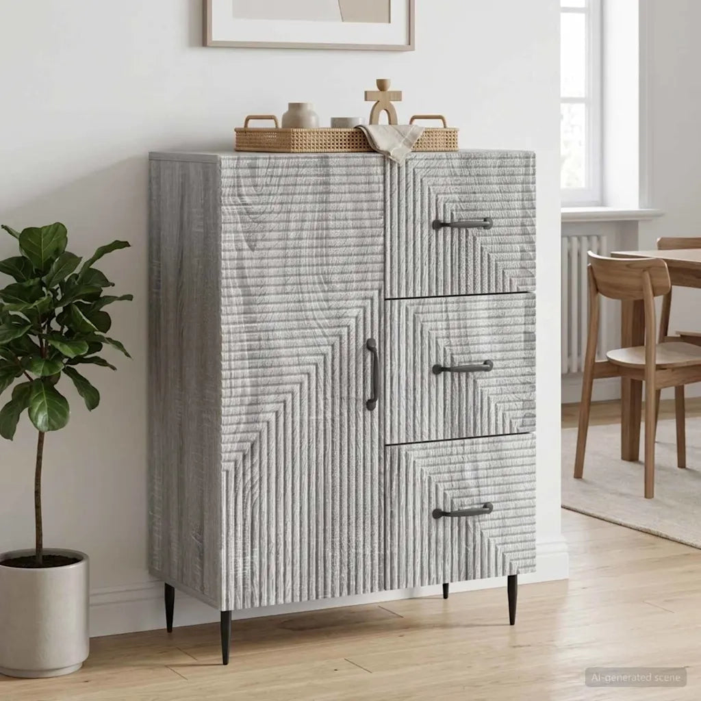 Credenza Grigio Sonoma 66 x 34,5 x 89,5 cm Legno ingegnerizzato 894861