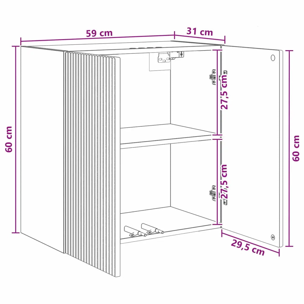 Mobiletto a muro 59 x 31 x 60 cm Legno ingegnerizzato 898408