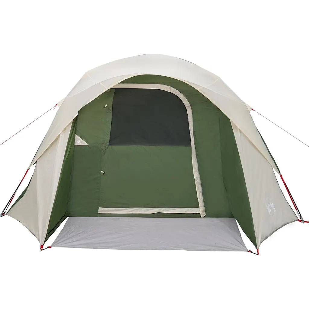 Tenda da Campeggio a Cabina per 4 Persone-Tenda per Escursionismo Verde Impermeabile 790456