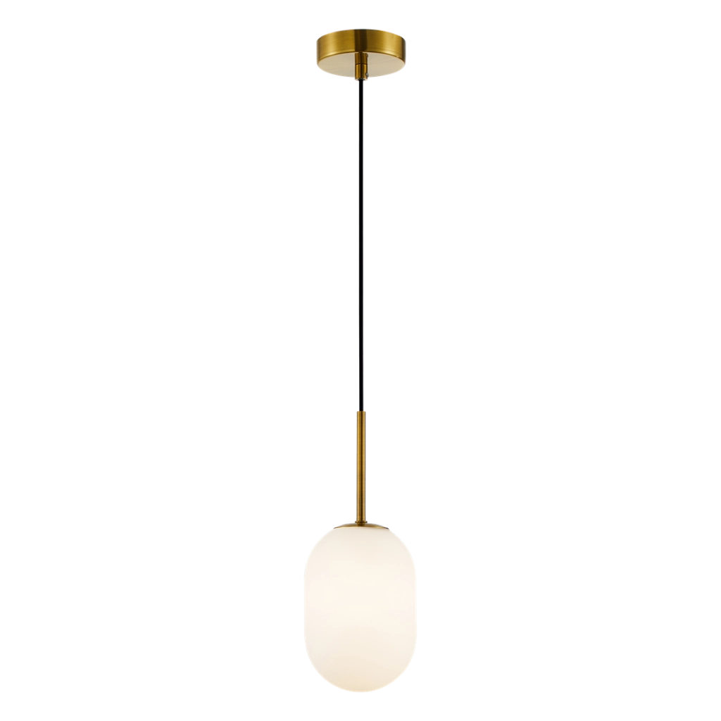 Lampada a sospensione Alias oro/bianco vetro E14 Ø12 Milagro