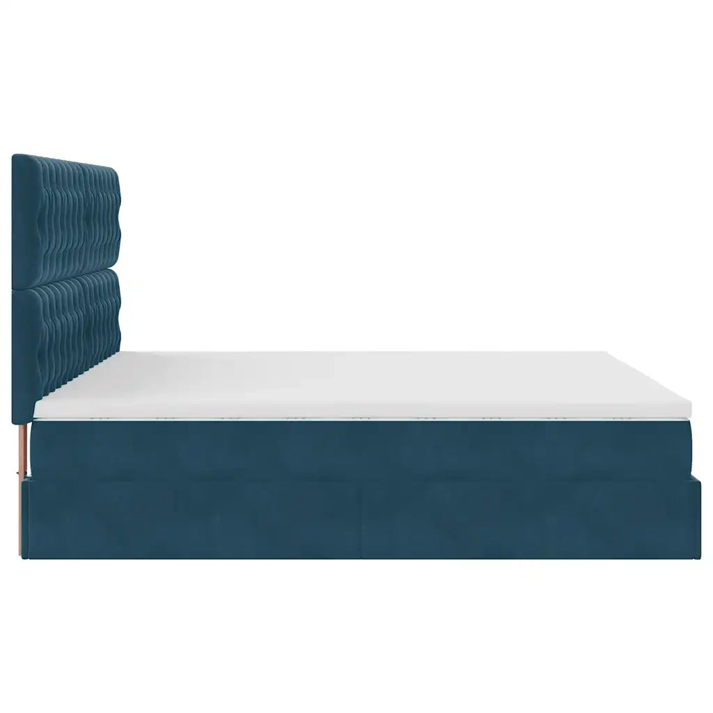 Struttura Letto Pouf con Materassi 160x200 cm Velluto 3313557