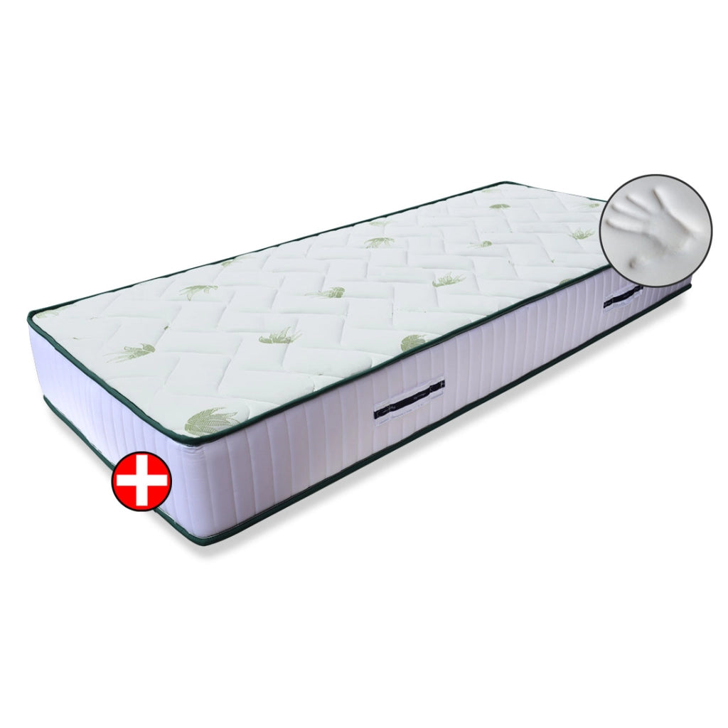 Materasso Memory foam singolo 100x190 cm, materasso DETRAIBILE anatomico, Interno semirigido ANALLERGICO in poliuretano e avvolgente memory, LISA H17cm, 
