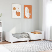 Letto senza Materasso-Struttura Letto Bianco 75x190 in Legno Massello di Pino 668497