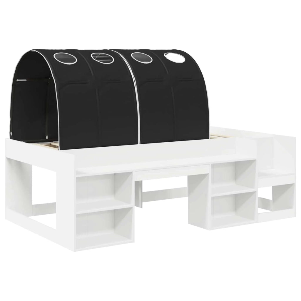 Letto con Tunnel 3 pz Bianco e Nero Legno ingegnerizzato 3423622