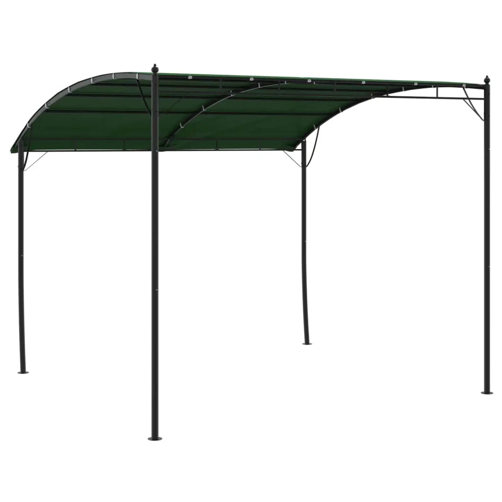 Gazebo 3 x 3 x 2,55 m Verde Tessuto e Alluminio 180 42030534
