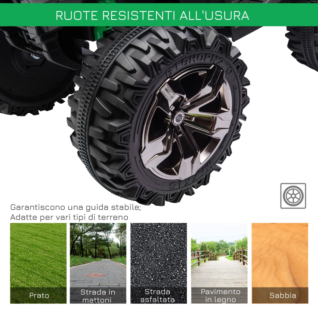 Quad Elettrico per Bambini ¨C Minimal ¨C Verde, 12V, 100x65x73cm