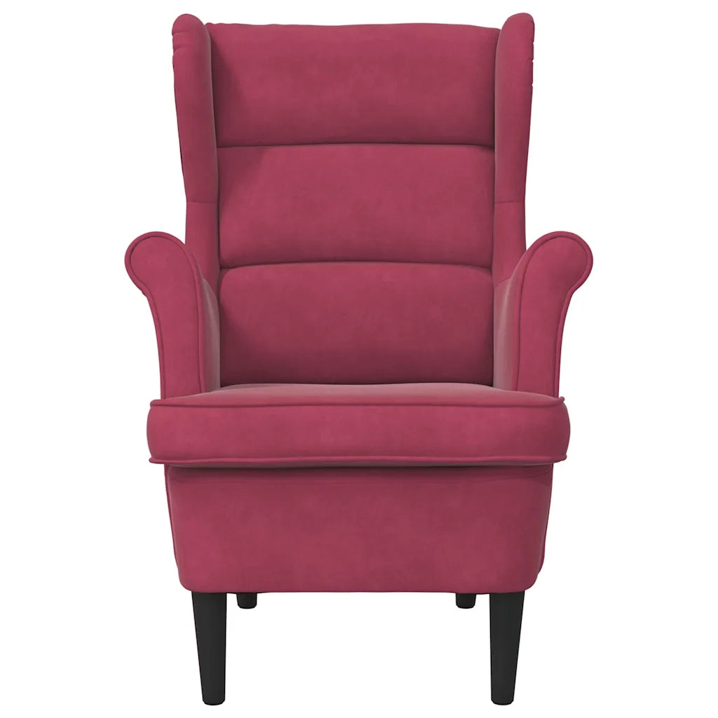 Poltrona Rosso Vino in Velluto 324064