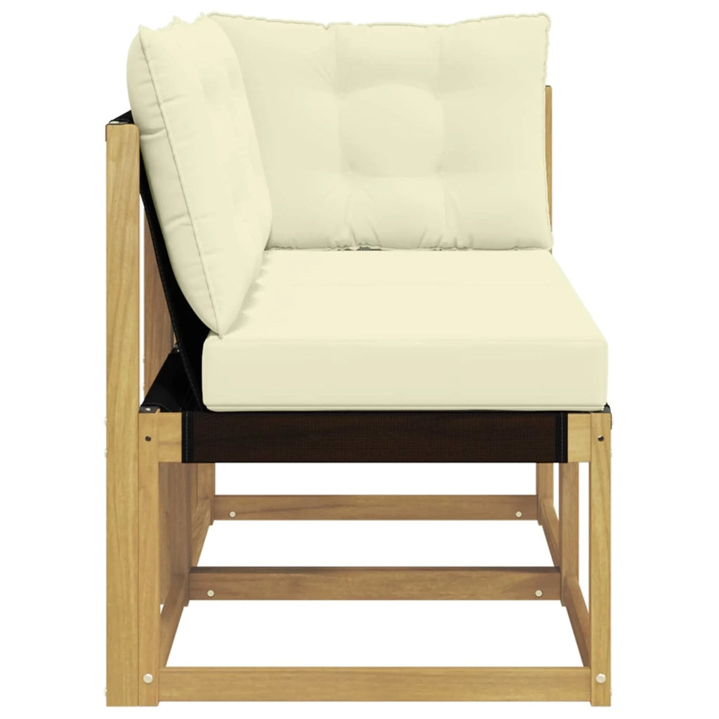 Divano modulare da esterno e angolare 2 Pezzo-Divano da Giardino-Divano componibile Bianco 888816
