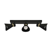 Plafoniera rettangolare nera 3 luci E14 Loreta Struhm