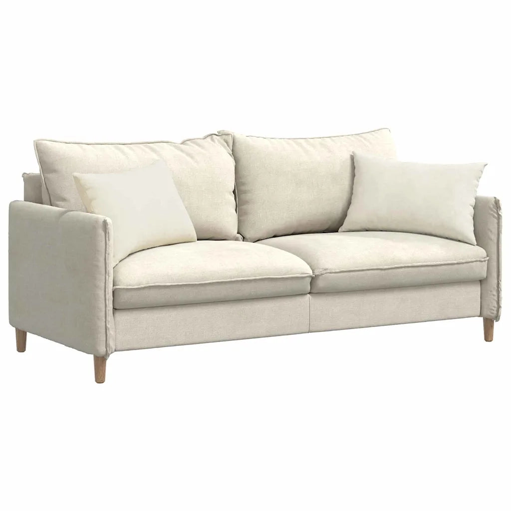 Cuscini da Divano 2 pcs Crema 60 x 40 cm Tessuto in Cords 42013679