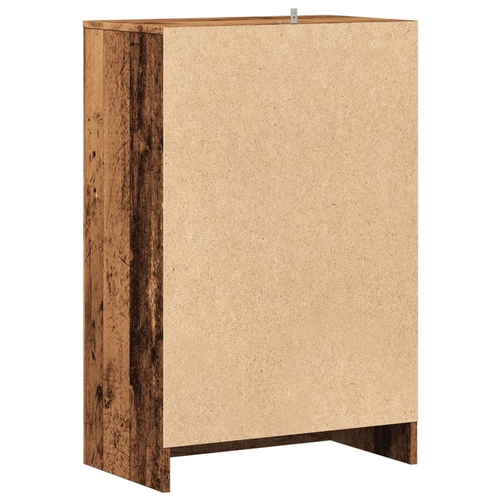Scarpiera mobile contenitore per scarpe mobile per ingresso/corridoio/soggiorno legno invecchiato 60 x 35 x 92 cm legno ingegnerizzato marrone 02_0022110