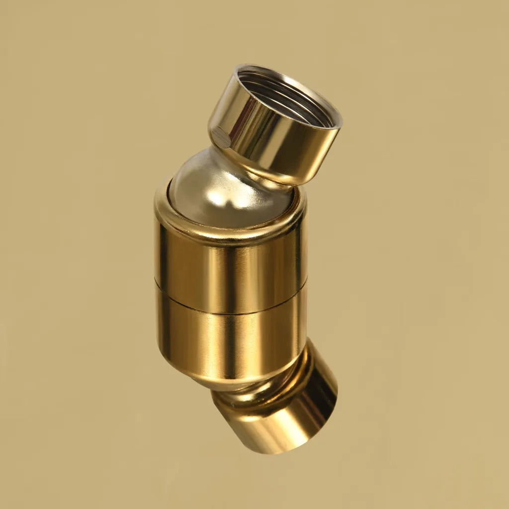 Testa Doccia a Pioggia in Acciaio Inox 40x40 cm Quadrata Oro 147711