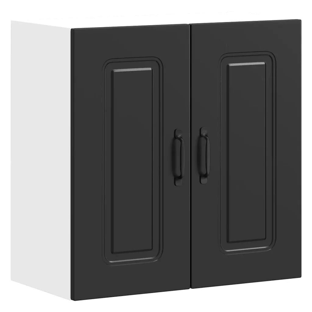 Pensile da cucina Kalmar 60 x 31 x 60 cm ampio spazio contenitivo moderno in legno composito nero 02_0049983