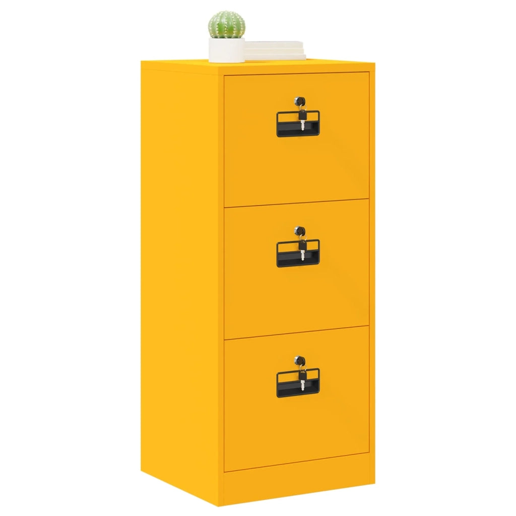 Armadio per File Geometrico Giallo senape 45,5 x 42 x 106,5 cm 891619