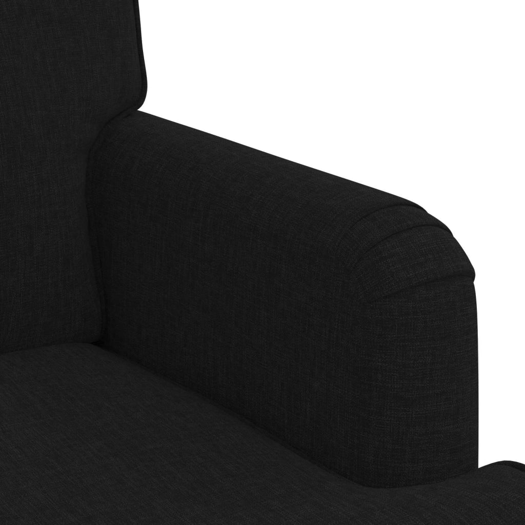 Divano Nero 144 x 80 x 85 cm Tessuto 42024485