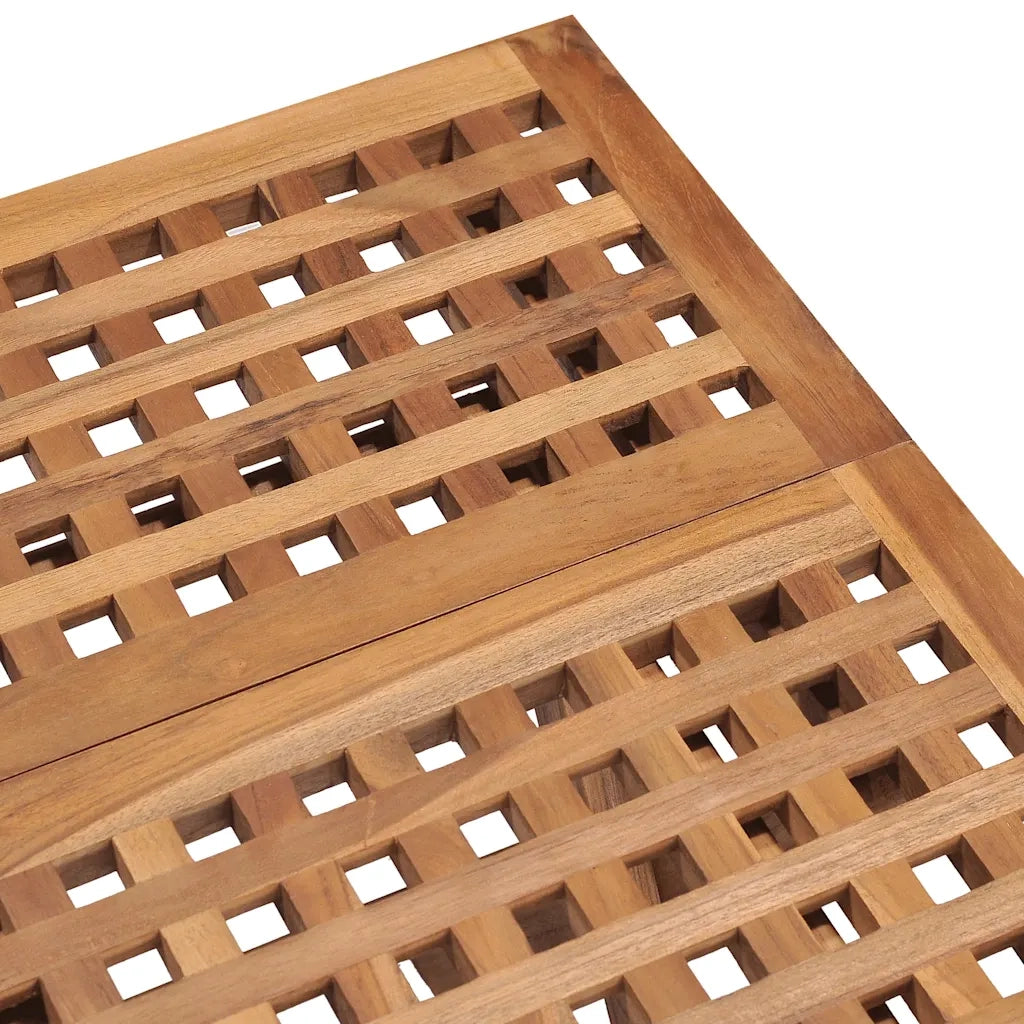 Set da Pranzo Giardino Pieghevole 3 pz Cuscino Massello di Teak 3063200