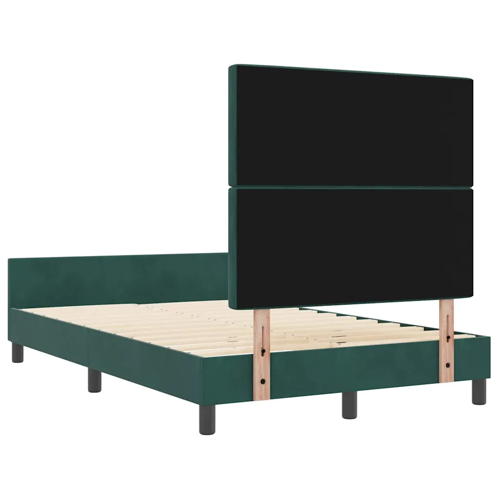 Letto a molle con testiera Verde Scuro 120 x 200 cm Velluto 3344870