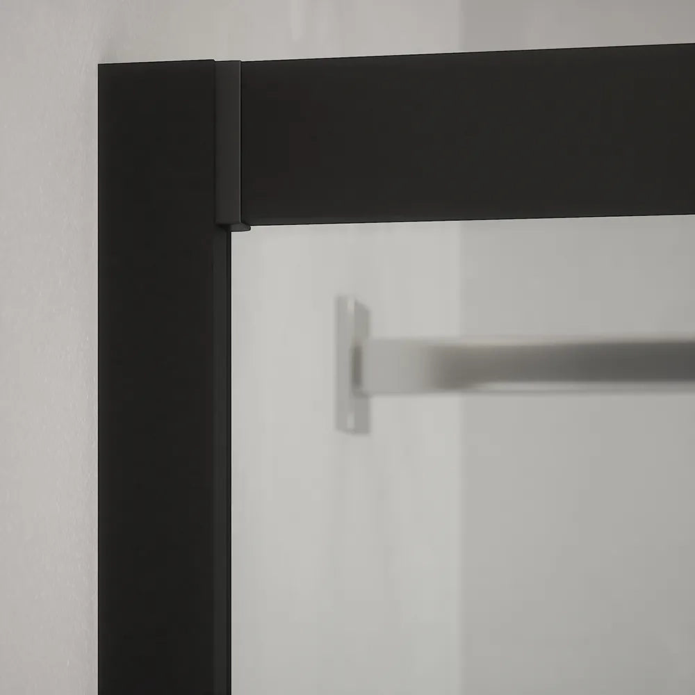 Box doccia angolare 90x90 cm trasparente 4 mm profili neri  | Willis