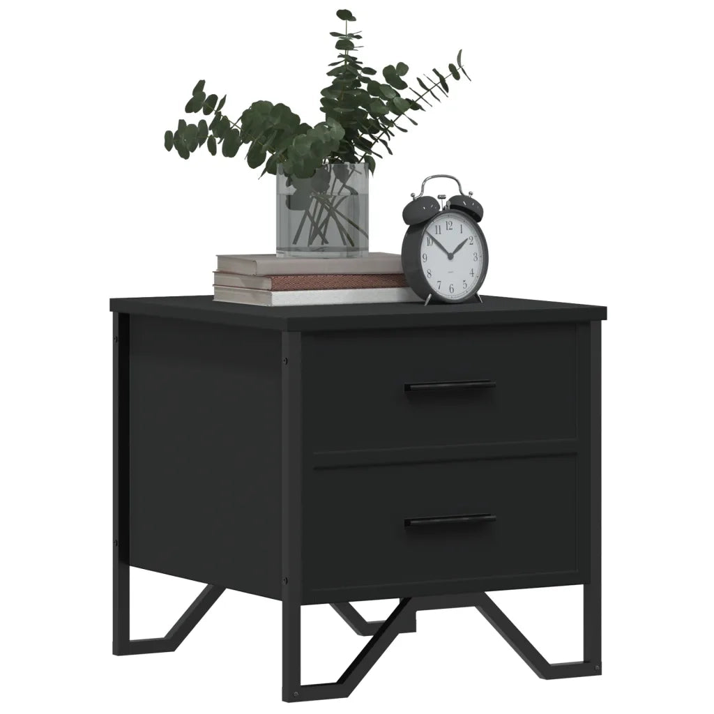 Comodini 2 pz Neri 40x41x40 cm in Truciolato 848505