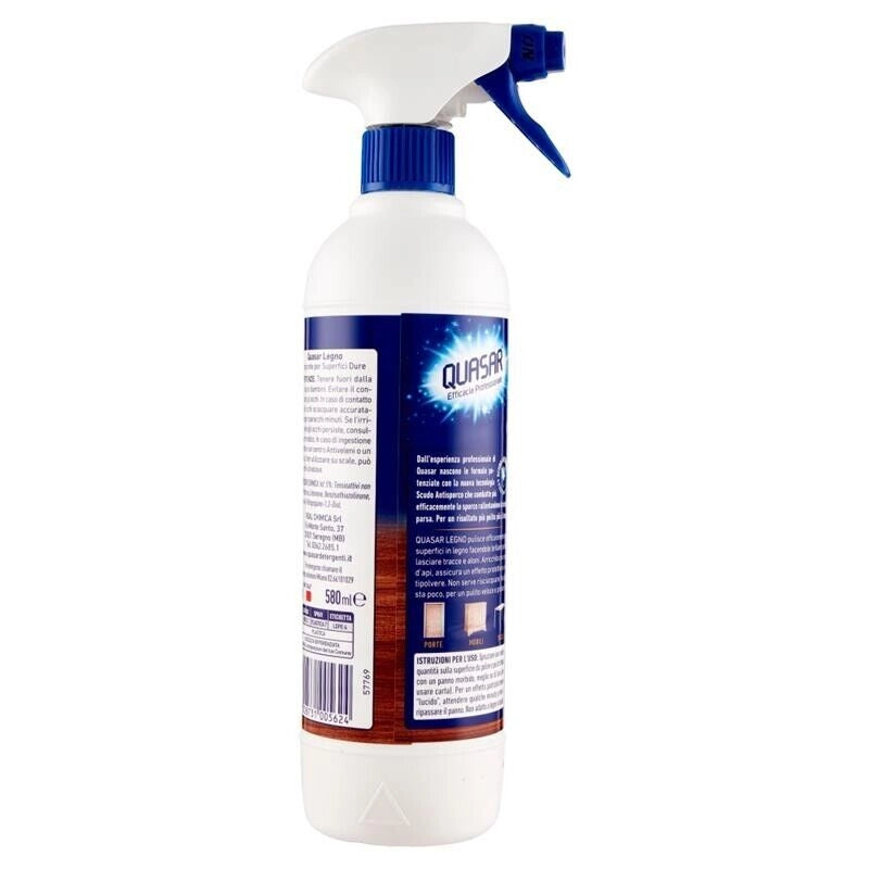 QUASAR SPRAY LEGNO CON CERA D'API 580 ML NUTRIENTE PROTETTIVO E LUCIDANTE