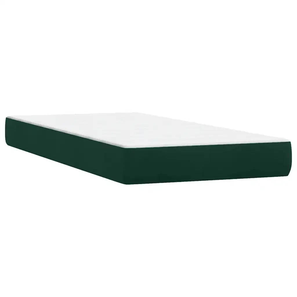 Giroletto a Molle con Materasso Verde Scuro 80x220 cm Velluto 3316524