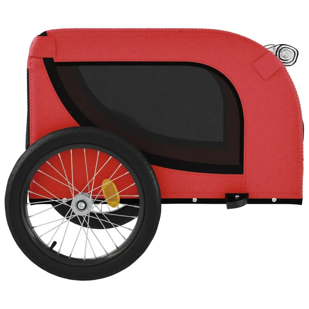 Rimorchio da Bici per Animali Rosso e Nero Oxford e Ferro 94006