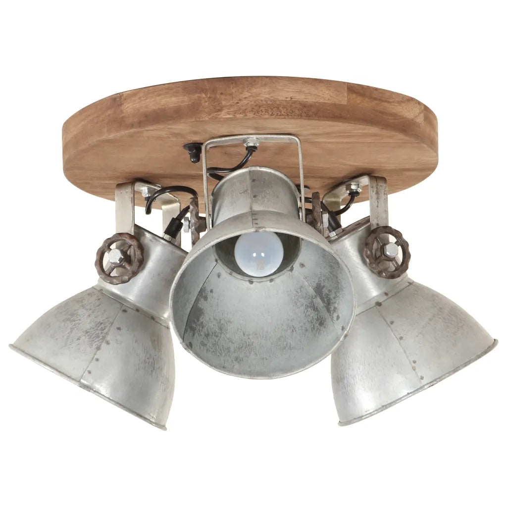 Lampada a Sospensione Industriale 25 W Argento 42x27cm E27 320505