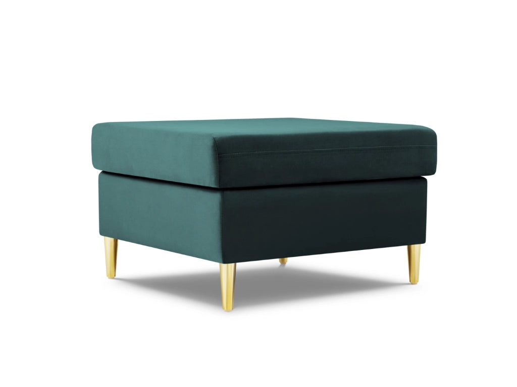 Cosmopolitan Design - Pouf "Kyoto" in velluto petrolio 